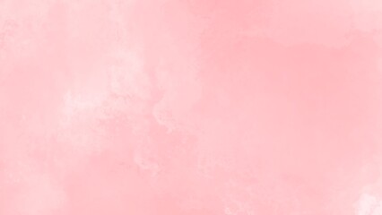 Fototapeta premium Coral blush watercolor wash on a pale pink background.