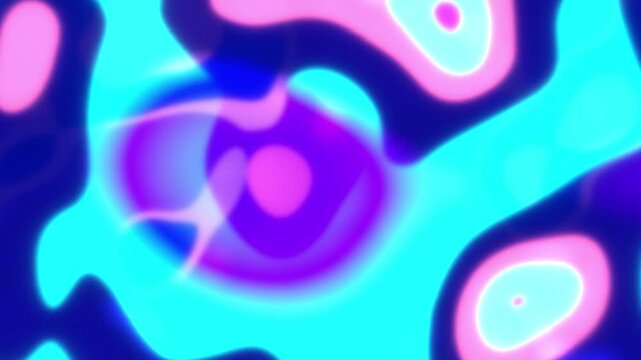 Abstract Neon Fluid Gradient Motion Background with Glowing Organic Shapes Loop
