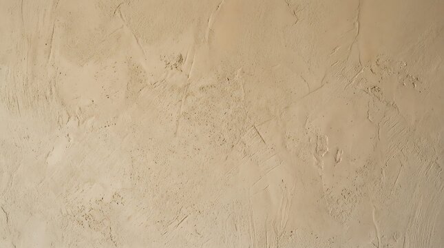 Smooth beige plaster wall with textured finish with surface natural variations