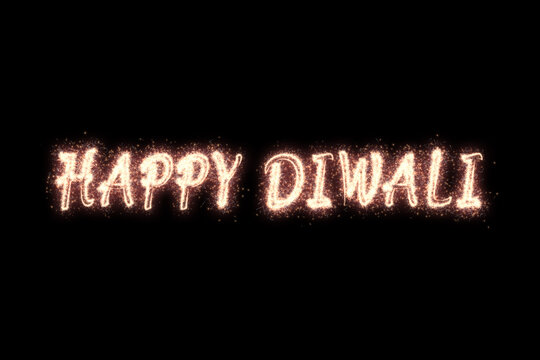 Image of happy diwali text over fireworks celebrations. diwali, festival of lights, new year tradition and celebration concept digitally generated image.