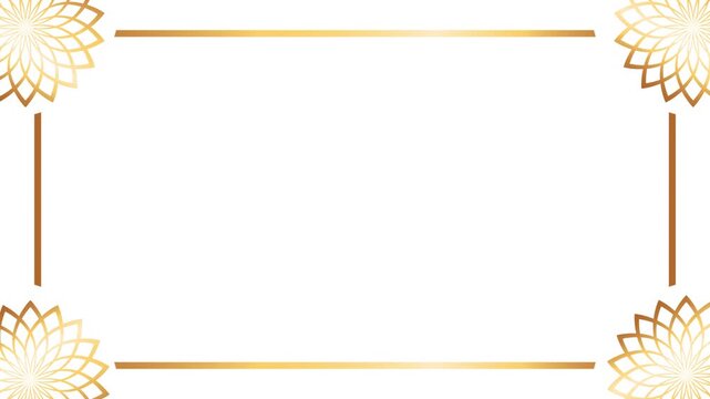Luxury gold mandala frame border with copy space background