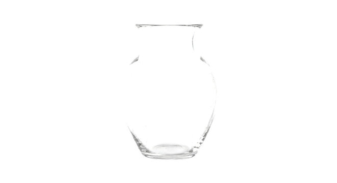 Elegant clear glass vase for home decoration isolated png elements collection with transparent background high resolution perfect for professional interior design and creative floral projects