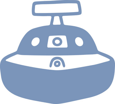 Modern military reconnaissance drone concept vector doodle, depicting advanced unmanned surveillance technology in a neutral, illustrative style.