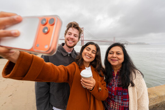 tourists together san francisco son in law with mom 