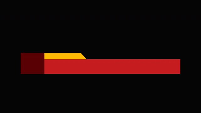 Lower third title modern animation banner for overlay red yellow designs with alpha channel. Perfect for video editing, news, presentations, interviews, and social media.