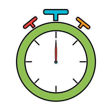 Colorful stopwatch icon representing time management, urgency, speed, and measurement for business and sports.