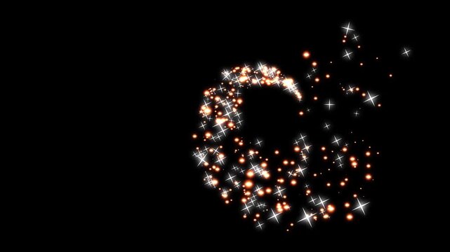 Flowing white glitter line with twinkling fairy stars, luminous dust particles, magical sparkle effects, curved transition trail, dreamy glow, festive motion graphics overlay on black background, 4K.