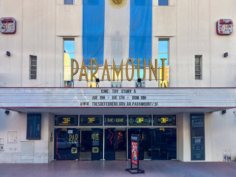 Facade of Paramount Cinema Theater in Caseros - Tres de Febrero, Argentina