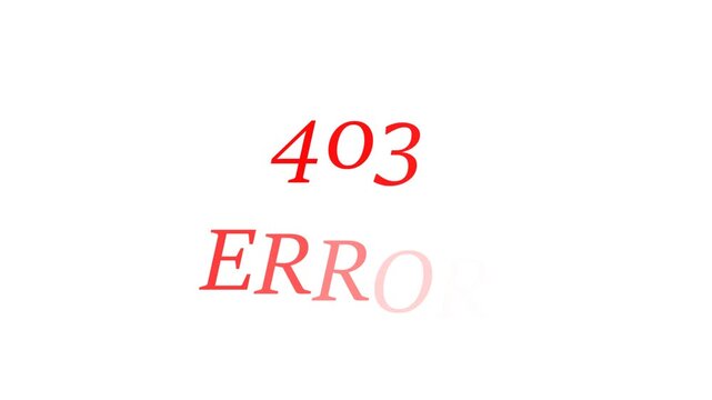 403 error glitch digital screen Suitable for website error pages or technology related designs.4k animation with alpha channel on transparent background 