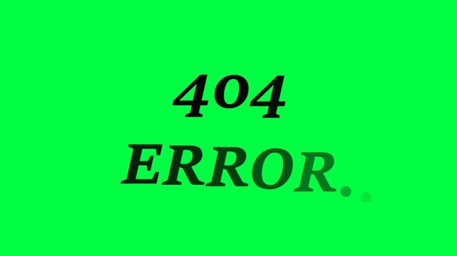 404 error glitch digital screen Suitable for website error pages or technology related designs.4k animation with alpha channel on transparent background