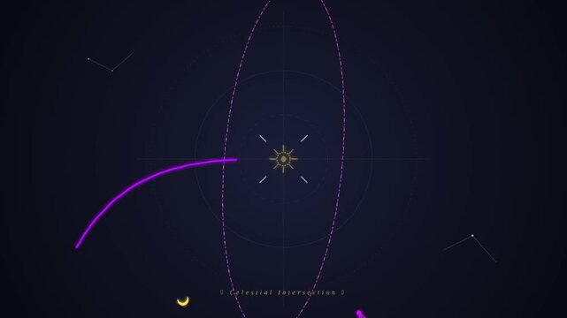 Animasi Hand Draw Cosmic Crossing 4K Motion Graphic Animation | Seamless Loop