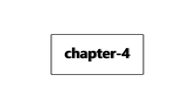 Minimalist chapter 4 text overlay animation for editing and presentations text animation typography clean