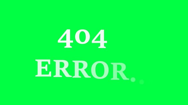 404 error glitch digital screen Suitable for website error pages or technology related designs.4k animation with alpha channel on transparent background