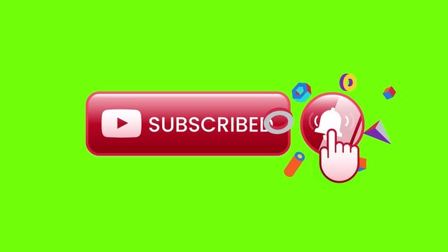 youtube subscribe and bell animation