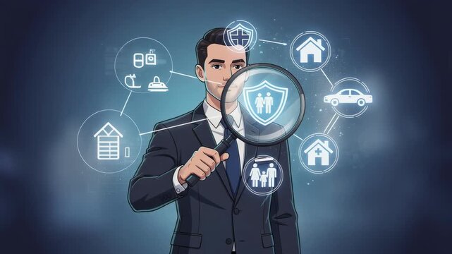 Professional insurance agent exploring key coverage options for comprehensive protection and financial security
