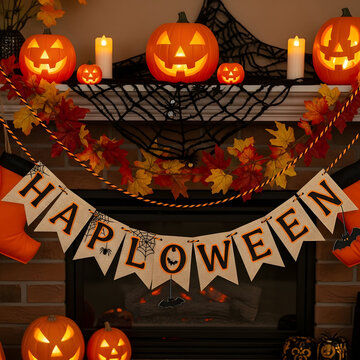 halloween background with pumpkin
