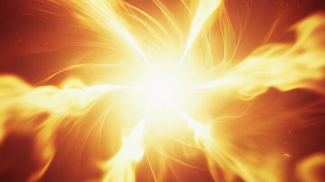 Dynamic fiery energy explosion with swirling flames and vibrant glowing motion for visual storytelling