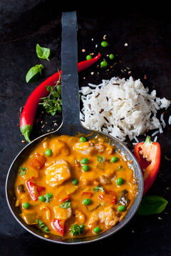 Thai Curry with chicken filets and basmati rice
