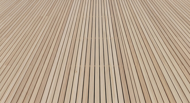 Symmetrical Modern Wooden Decking Surface Featuring Parallel Planks for Architectural Design and Outdoor Construction Background