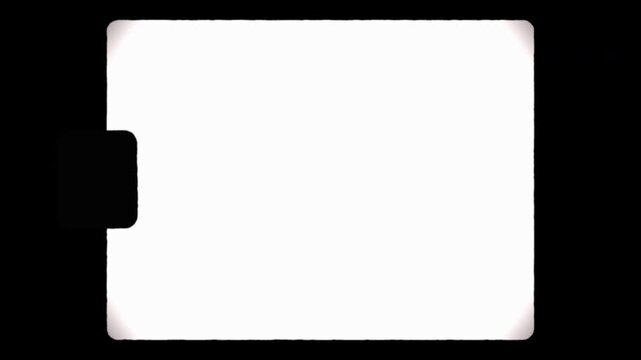 Authentic film frame overlay with vintage celluloid borders