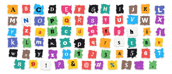A vibrant collection featuring every letter numeral punctuation mark displayed with unique textures ideal for creative projects isolated on transparent background © rabiyastore