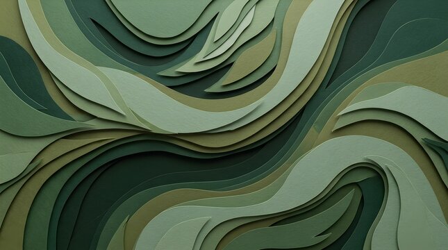 Green swirling abstract background for modern design and eco-friendly branding