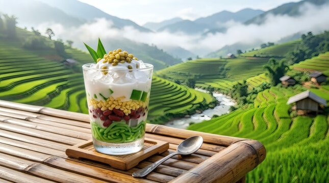 Vietnamese Che Dessert Rice Terrace Landscape Sapa Travel Dining