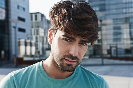 A detailed portrait of a young man in Cologne, Germany