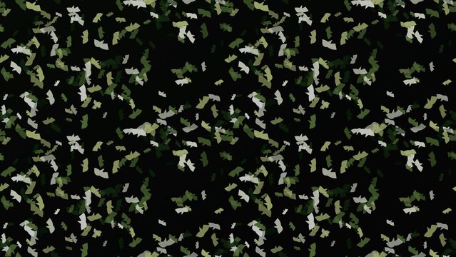 Military camouflage pattern background, green and black tactical camo texture, seamless army fabric design for hunting and outdoor gear