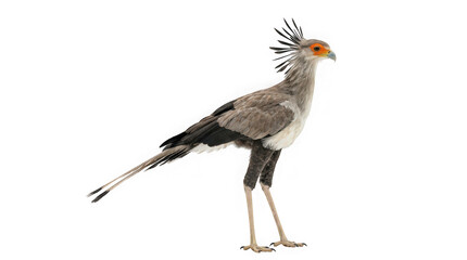 Fototapeta premium Secretary bird isolated on transparent background