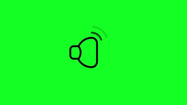Animated in speaker icon. voice sound wave, sound volume