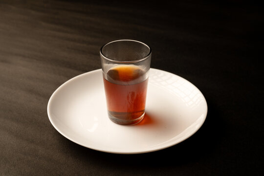 Glass of lemon tea