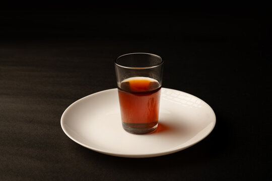 Glass of lemon tea