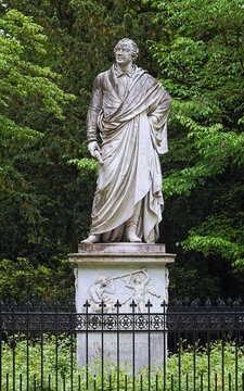 Bremen, Germany. Monument to Heinrich Wilhelm Olbers, the famous German astronomer and physician. The monument was created by Carl Steinhauser in 1848 and erected in Bremen's city park in 1850.