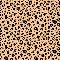 Leopard trendy pattern background. Fashionable wild animal cheetah skin natural texture fabric for fashion print design, banner, cover, wallpaper. leopard vector seamless repeating stylish design. © Philip