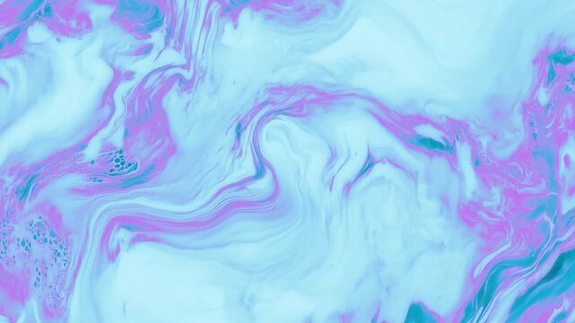 Abstract animation of flowing lava with altered colors. Video of a lava flow with altered colors. Flow of molten, hot liquid rock. Animation of flowing magma.
