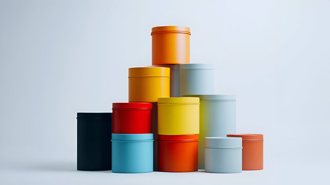 colorful plastic bottles