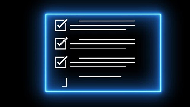 Business concept and smart checklist on virtual screen, A man use a pen marking about exploring the topics on the digital form check sheet and motion graphics of documents concept