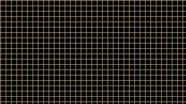Digital green grid background, abstract cyberpunk motion for technology and data visualization. Motion graphics of yellow grid concept