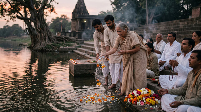 Death customs India, Ash immersion, Funeral flowers India, Funeral chanting, Afterlife in Hinduism, Indian funeral, Hindu funeral