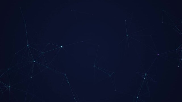 Abstract Digital Network Connections on Dark Blue Background Illustrating Data Flow and Technological Systems Concept