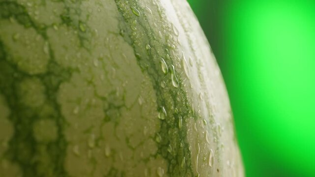 Man cutting watermelon - cut piece with knife. Young watermelons Citrullus lanatus. Topic - melons and gourds, farmer cultivation of watermelons