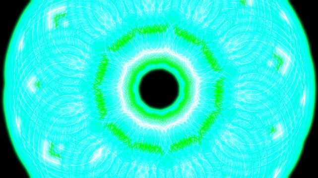 4K Render VJ Clip - Futuristic Guilloche Rosette Architecture for VJ Club Stage Backdrop
