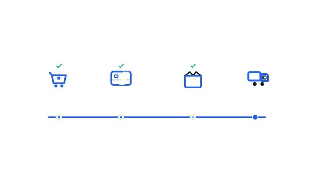 A video showcasing various digital icons and symbols on a clean white background for modern design and technology concepts