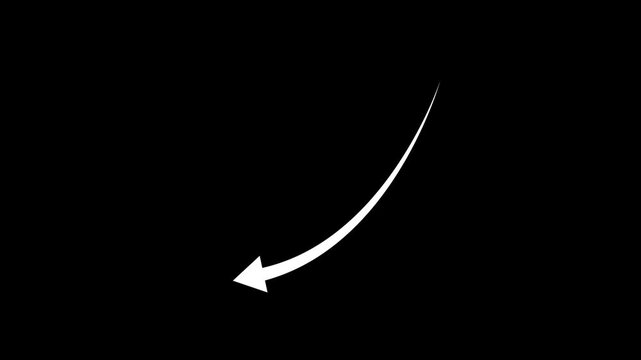 Financial Business Chart with Stock Market Down Arrow and Economic Crisis Animation video.