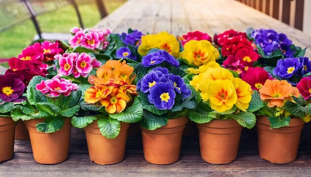 Blumentopfe Bunte Primeln