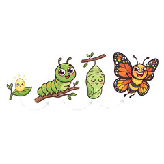 Fototapeta premium Showcasing Butterfly Metamorphosis Stunning Creative Visual