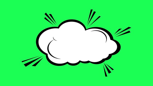Blank comic book speech bubble on a green background