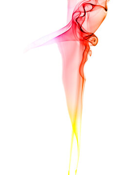 A colored smoke isolated on white