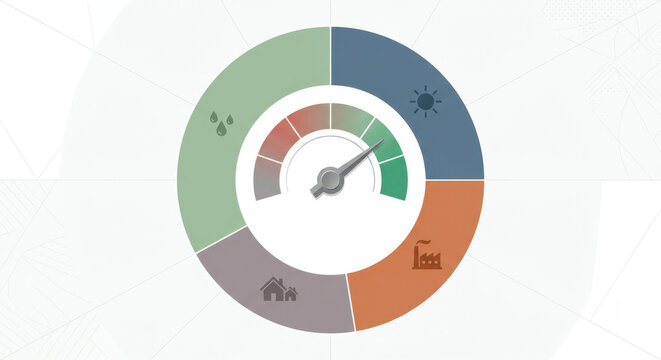 Portfolio pie by hazard exposure; risk weighting and capital adequacy optimized under NGFS.
